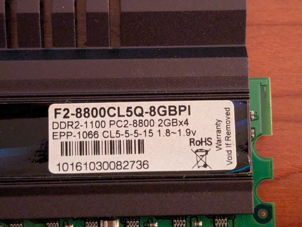 G.Skill PI 4GB (2×2GB) DDR2-1100 PC2-8800 CL5 Desktop RAM Kit – F2-8800CL5D-2GBP - Image 2 of 2