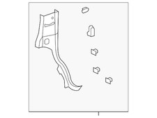 Genuine GM Light Cashmere Driver Side Body Lock Pillar Garnish Molding 22871338