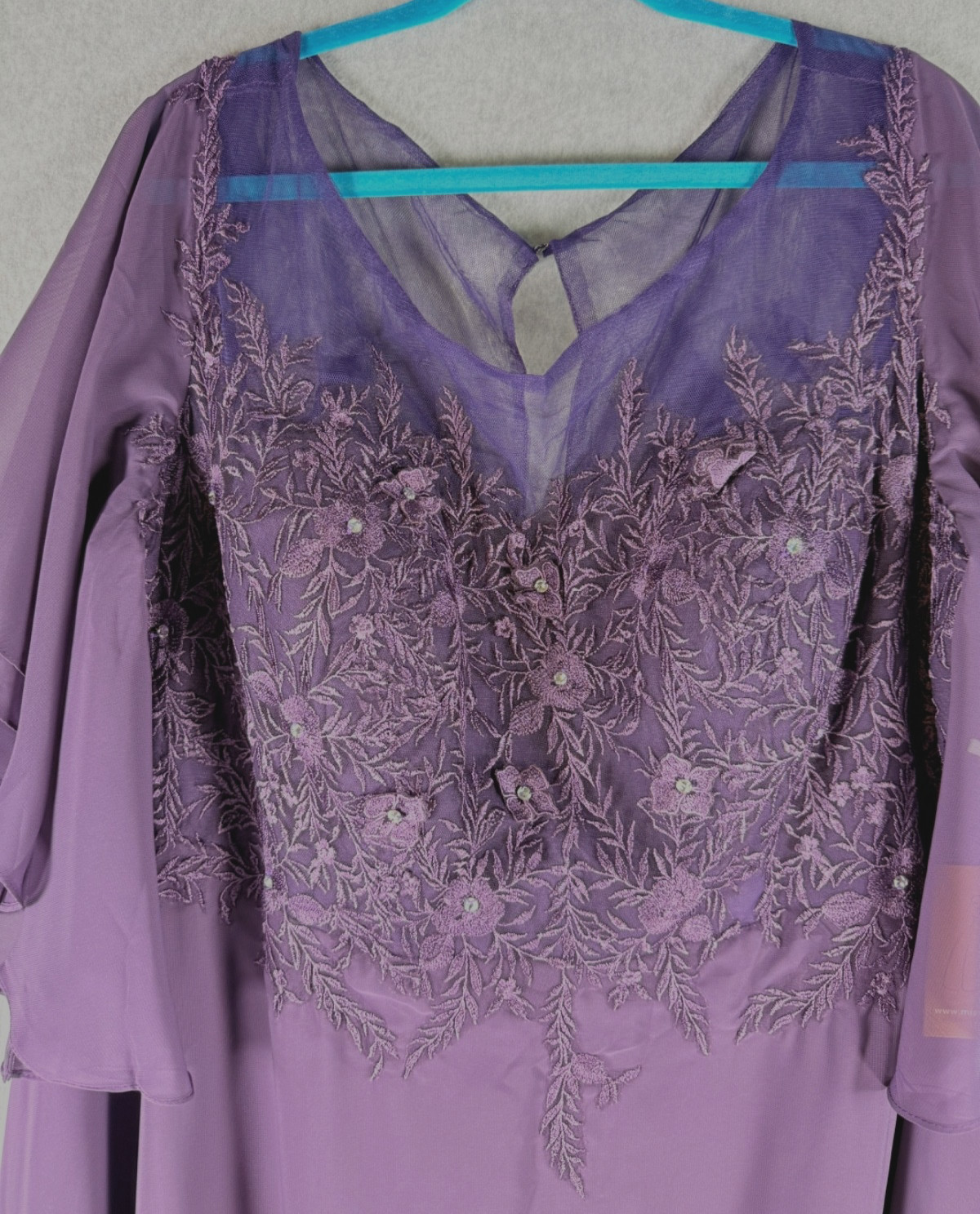 Elegant Plus Mother of Bride Dresses O Neck Appliques Chiffon Wedding Party Gown