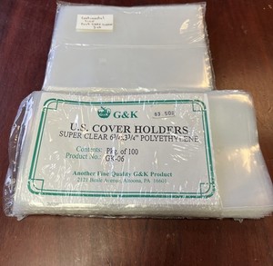 G&K size 6 - Polyethylene Protectors - 2 packs Postcard Sleeves