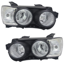 Scheinwerfer Set für Chevrolet Aveo T300 H7 / H1 Motor Schwarz BLACK LWR