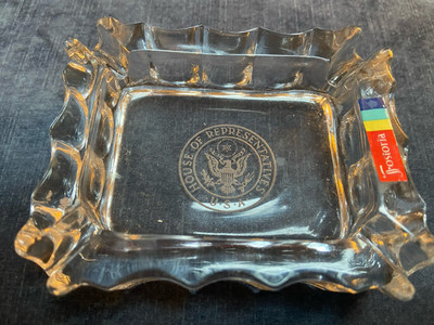 Repräsentantenhaus Sammlerstück geschliffenes Glas Aschenbecher / Pin Tray