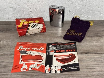 Vintage Aladdin JON-E HAND WARMER In Original Box Bag And Insert