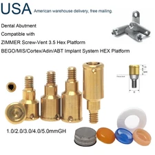 US Locator Abutment W/Retention cap Inserts for Zimmer TSV 3.5/Mis/ABT Implants