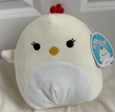 Squishmallow Charity the Chicken Rooster 8'' Plush Bird Cream Red Kellytoy NWT