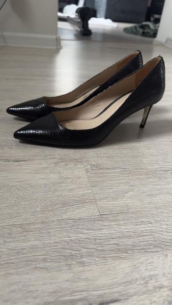 Women Massimo Dutti Heels Black Leather 39