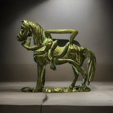 Horse Brass Shire Horse in Harness Bar Pub Barn Decor Cast Vintage