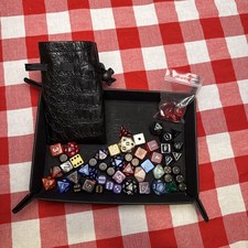 52 Random Dice Lot | Comes With Tray And Bag