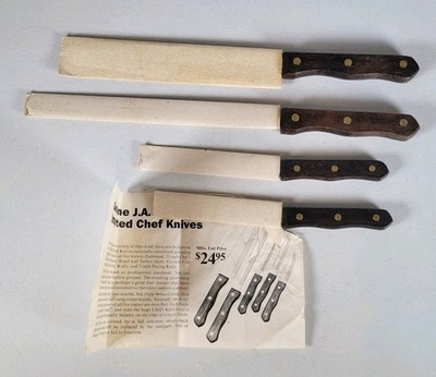 set of 4 JA Bornschaft Chef Knives slicer bread utility filet paring stainless