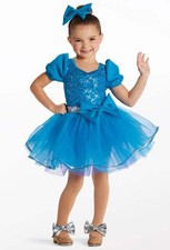 Dance Costume Intermediate Child Blue Weissman 17168 Jazz Tap Musical Theater