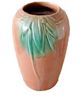 VINTAGE McCOY POTTERY 8.5 INCH LEAVES & BERRIES VASE