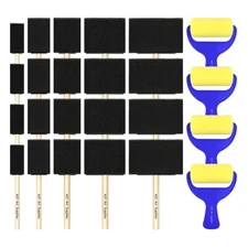 XDT Art Supplies Foam Roller & Sponge Brushes 24Pc Set