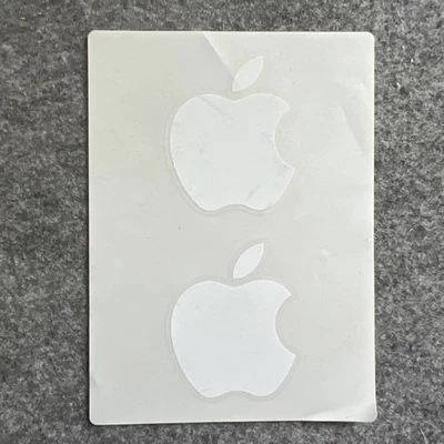 2 Stück Original Apple Logo Aufkleber weiß iMac iPad Apfel groß ca.5x6cm Sticker - Bild 1 von 3