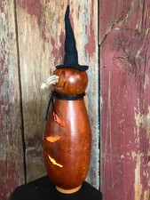 Halloween Electric Gourd Lamp Pumpkin Witch w/Bats