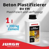 Jurga Beton Plastifizierer 1 L, Zusatzmittel Estrich Zement BetonverflüSsiger