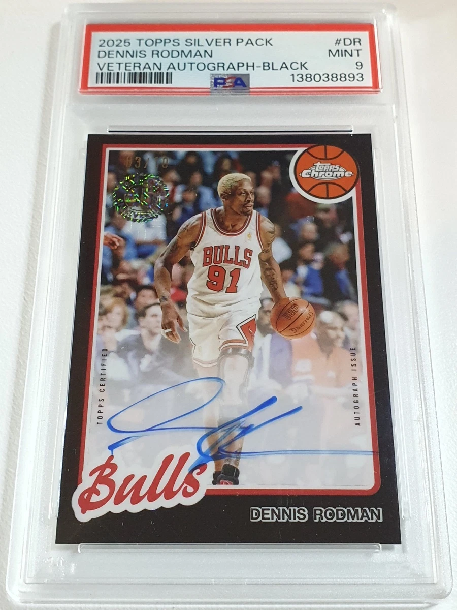 Topps Dennis Rodman Basketball Autographed Sports Trading Cards