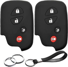 2pcs Compatible with Smart 4 Buttons Key Fob Cover Case Key Chain Protector Keyl