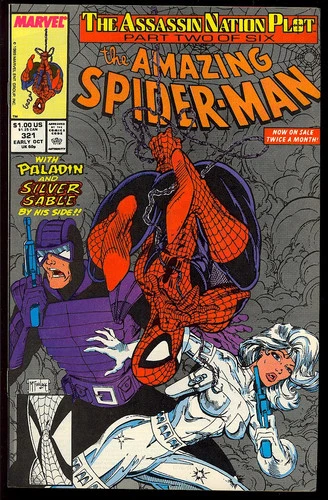 Amazing Spider-Man #321 High Grade Todd McFarlane Art Marvel Comic 1989 VF-