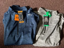 HI-TEC Men's 1/4 Zip Performance Pullover, Blue XL & XXL & GRAY M,XL 1643757 NWT