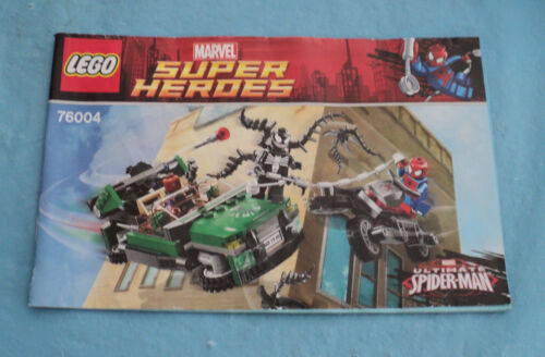 Lego 76004 Marvel Super Heroes Spider Man Spider Cycle Chase Instruction Manual. - Afbeelding 1 van 3