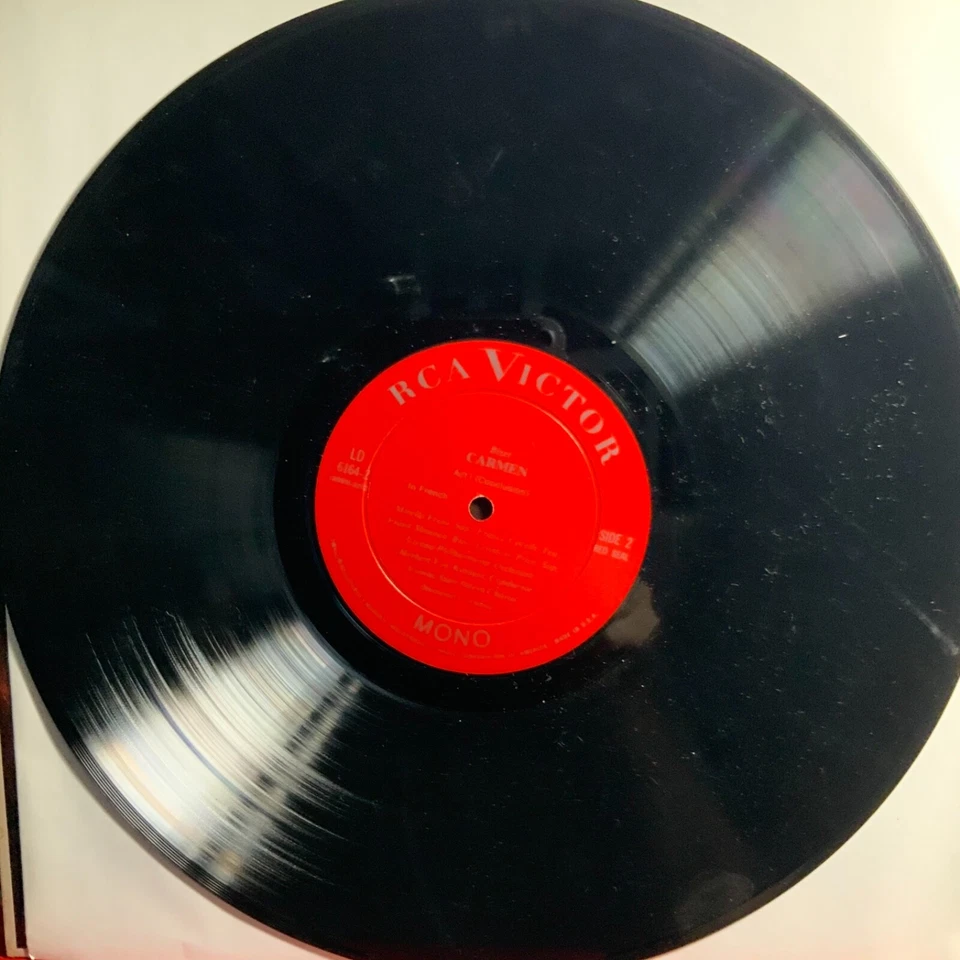 BIZET-CARMEN-KARAJAN-MONO-LIBRETTO-ORIGINAL RCA VICTOR 3-LP VINYL BOX SET-USED Foto 4 de 4