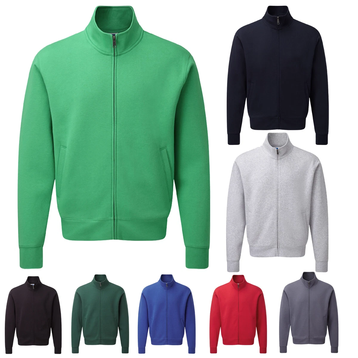 Sweat-shirt zip Jersey Veste Authentique Pour Homme. Russel