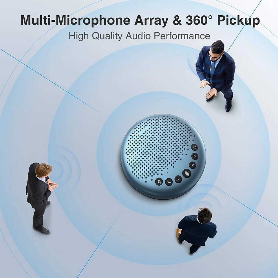 Luce ad anello webcam 1080P HD 60FPS autofocus con vivavoce Bluetooth conferenza  - Immagine 3 di 4