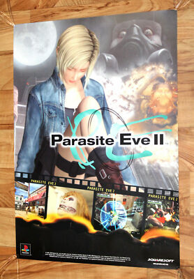 Parasite Eve II 2 Game Store Rare Promo Vintage Poster Playstation
