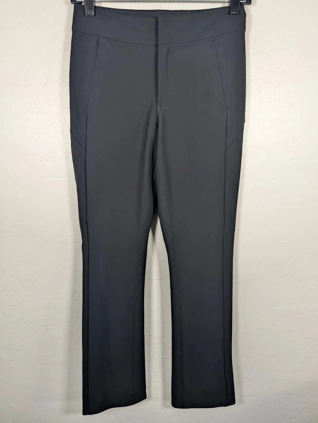 Athleta Pants Women's Size 0 Black Stellar Flare Trouser Altered Hems Stretch