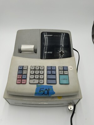 Sharp XE-A102 Electronic Cash Register w/ Keys Tested Works No