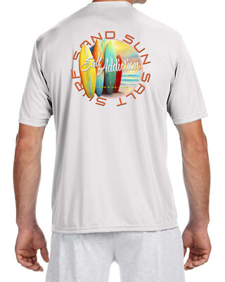 Salt Addiction t Shirt Short Sleeve MicroFiber Surfboard Surfing Apparel