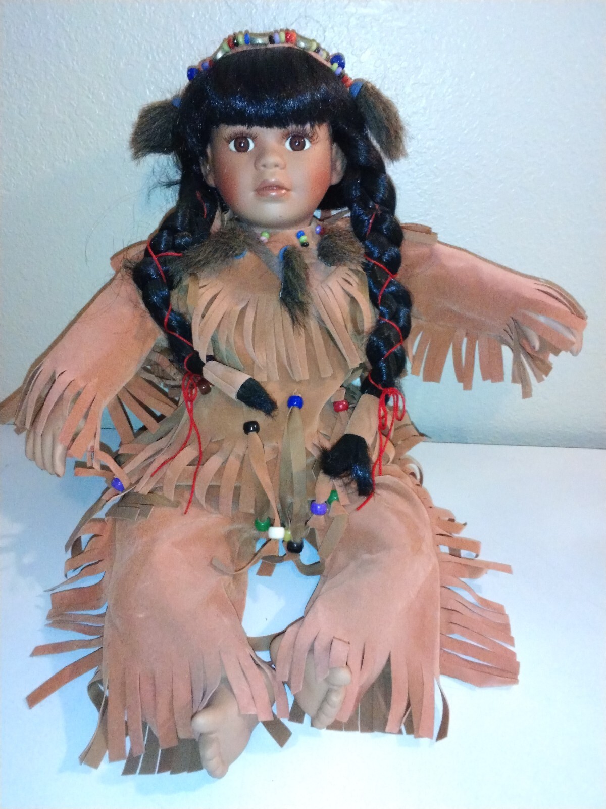 Native American Indian 12" Doll Excellent Shape Beautiful 