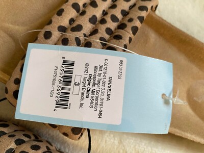 NWT Cat Jack Girls Selma Slide Sandals Quilted Footbed Leopard Print Size 