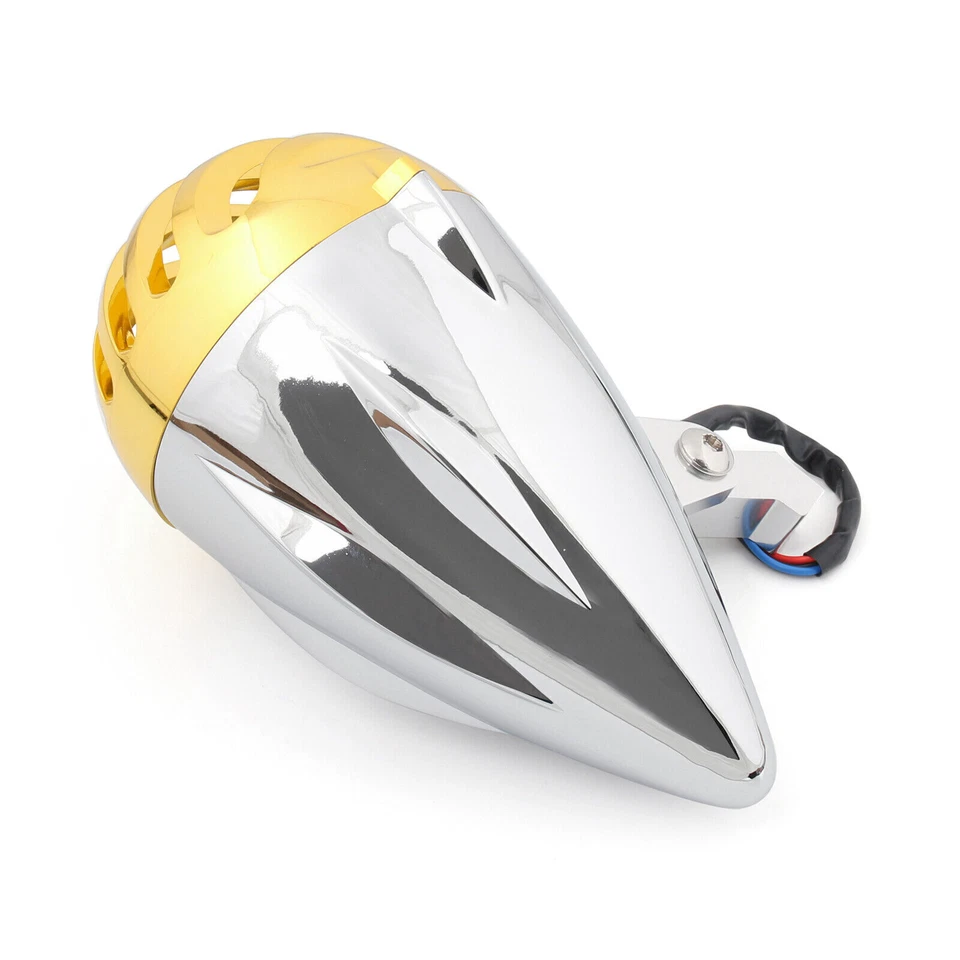 Motorcycle Bullet Headlight Lamp Chrome For Cafe Racer Bobber Chopper Custom Foto 3 de 4