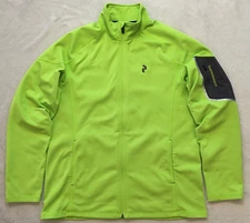Peak Performance Tactic Z mens Yellow Green Track Jacket Zip Sweater size L