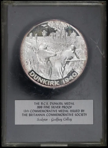 The Britannia Commemorative Society Dunkirk Medal 1.3 oz .999 Silver Proof Round