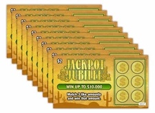 10 Prank Gag Fake Joke Lottery Lotto Ticket Scratch Off Card 10,000 Winner