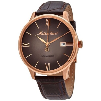 Mathey-Tissot Edmond Uhr H1886PS Automatik braunes Zifferblatt Herren 