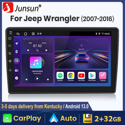 10''Carplay Android13 Car Stereo Radio For Jeep Wrangler 2007-2016 GPS Navi 2+32G