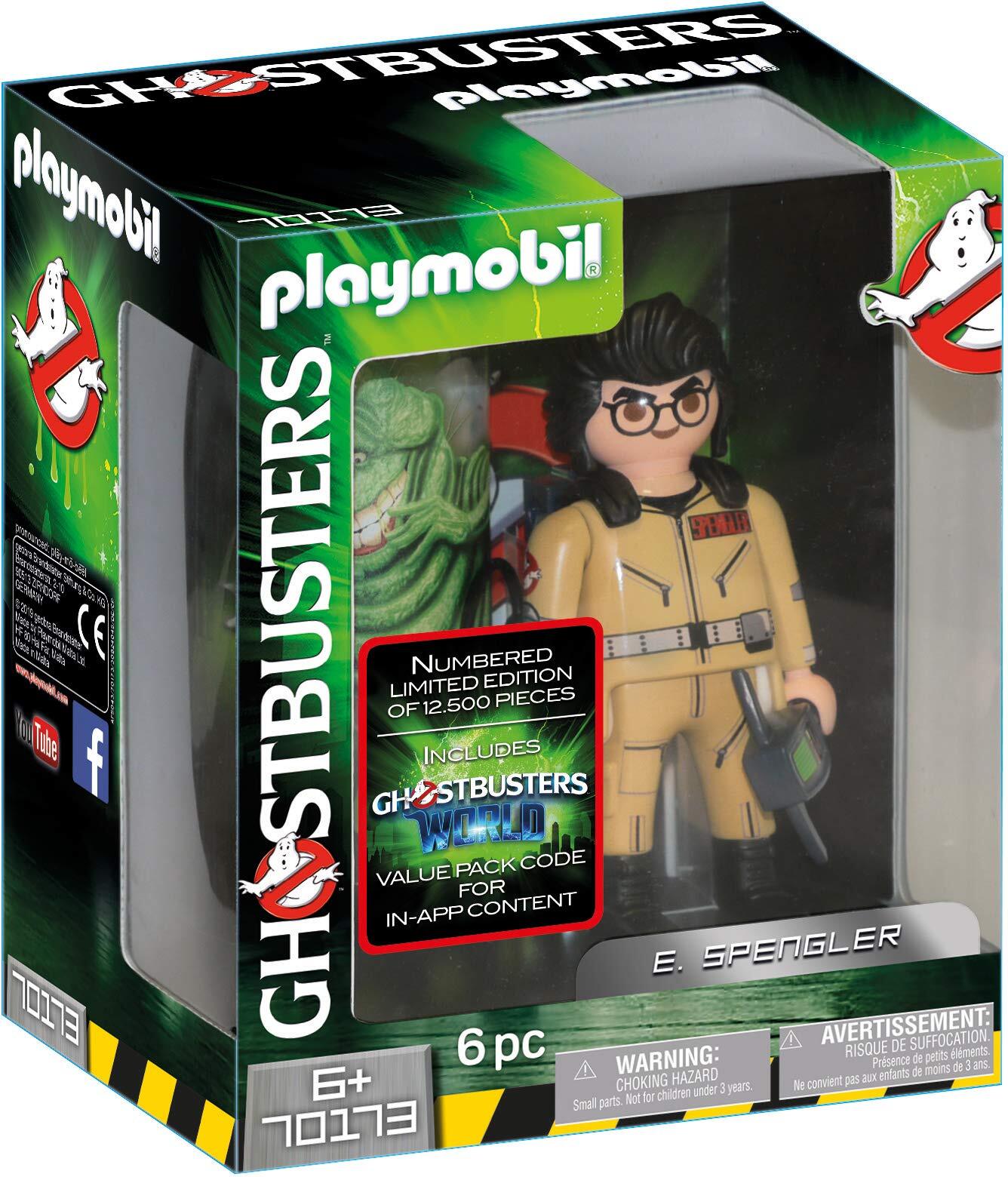 Playmobil 70173 Ghostbuster... GHO Sammlerfigur E. Spengler ca. 15 cm ACC NUOVO