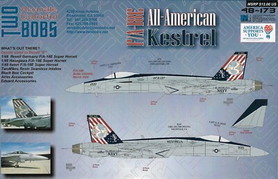 TB48173 Two Bobs Decals 1:48 McD-D F/A-18E Hornet ''All American Kestrel''