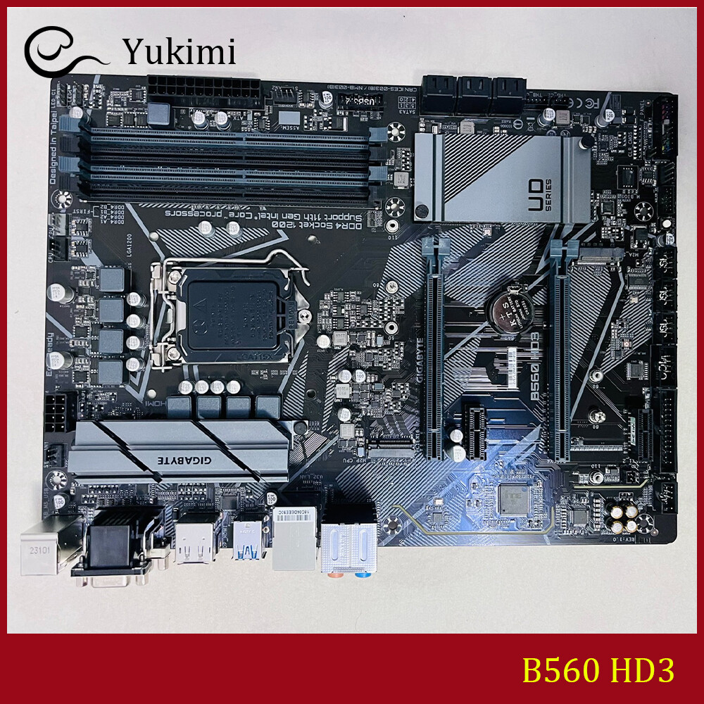 FOR GIGABYTE B560 HD3 DDR4*4 LGA1200 128GB HDMI VGA DVI-D ATX