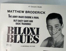 BILOXI BLUES Movie Mini Ad Sheet Vintage Promo Advertising Poster Clip Art
