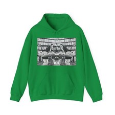 Yukio Mishima Cat Graphic Print Long Sleeve Unisex Heavy Blend Hooded Sweatshirt