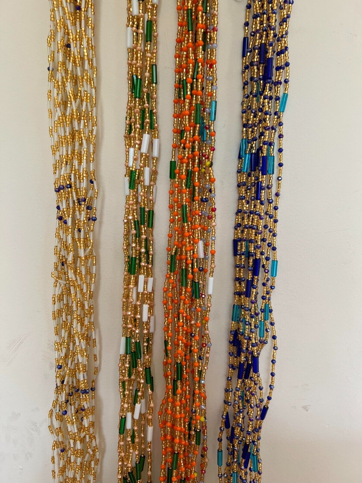 Set of Elastic African waist beads, Weight loss belly chain, Colorful waist  bead