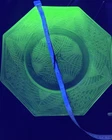 Romanesque Green depression glass made by the L.E. Smith Glass Compan