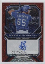 2021 Panini Prizm Rookie Red Donut Circle 23/49 Leody Taveras #RA-LT Auto 8k4