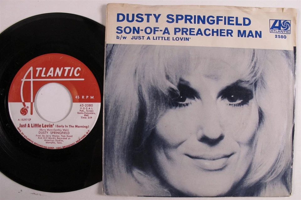 Soul 45 DUSTY SPRINGFIELD Son-Of-A Preacher Man ATLANTIC promo pic sleeve HEAR d - Image 2 of 2