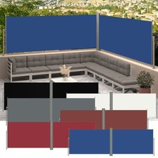 Tidyard Doppelseitige Seitenmarkise – Ausziehbarer Sicht- & Windschutz Für Balkon & Terrasse, 100x600 Cm, Schwarz
