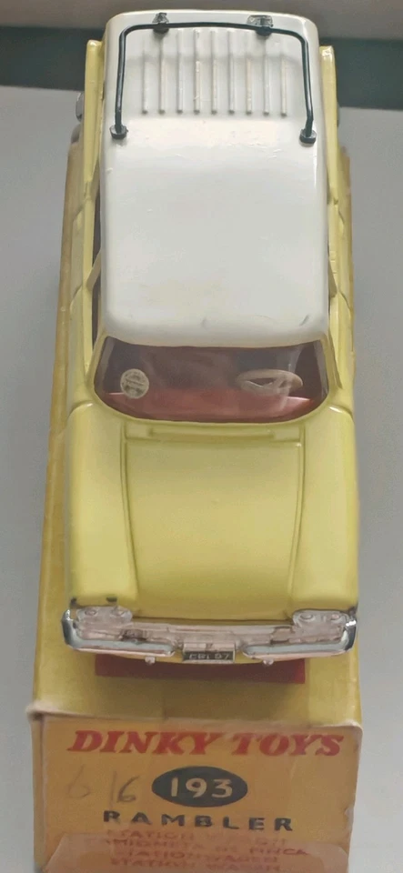 Dinky Toys 193 Rambler Cross Country Station Wagon Original Box (Worn) Car VGC!! - Image 4 of 4
